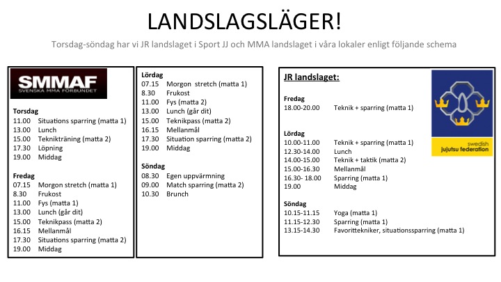 MMA och JR LANDSLAG I VÅRA LOKALER