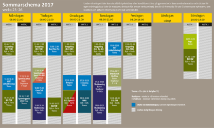 Sommarschemat klart, startar 5 juni